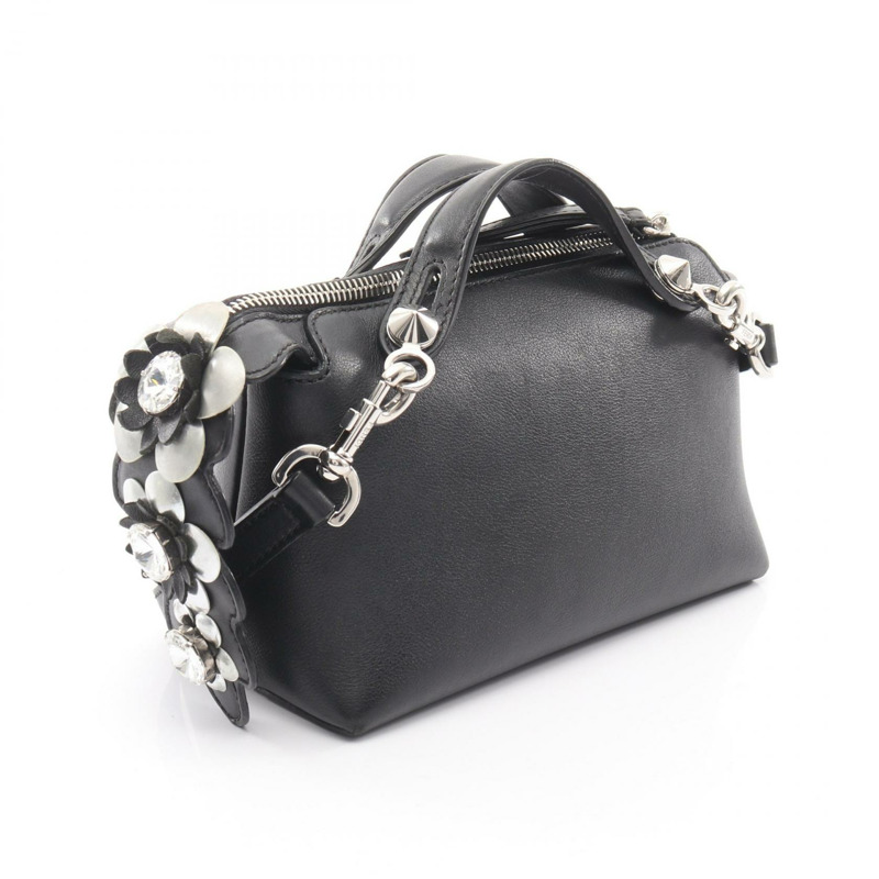 FENDI Mini by the way 2Way Shoulder Handbag 8BL135 皮革黑色二手女款-1