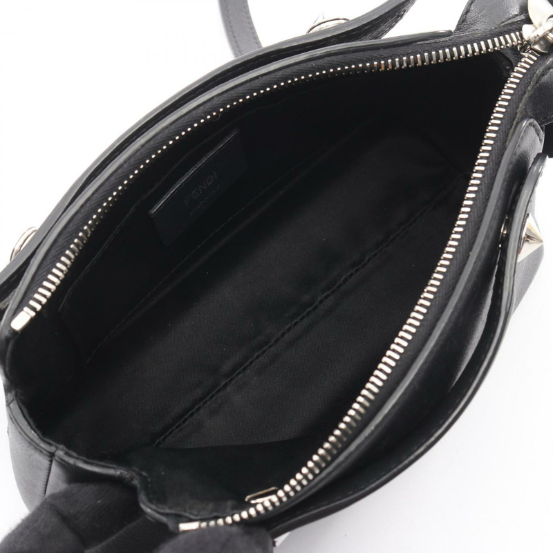 FENDI Mini by the way 2Way Shoulder Handbag 8BL135 皮革黑色二手女款-2