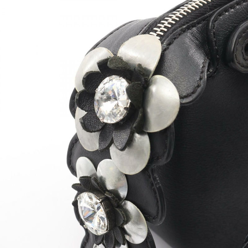 FENDI Mini by the way 2Way Shoulder Handbag 8BL135 皮革黑色二手女款-6