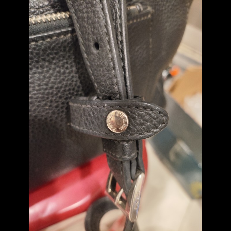 Prada 黑色荔枝紋真皮兩用托特包｜手提肩背皆可｜大容量通勤包-11