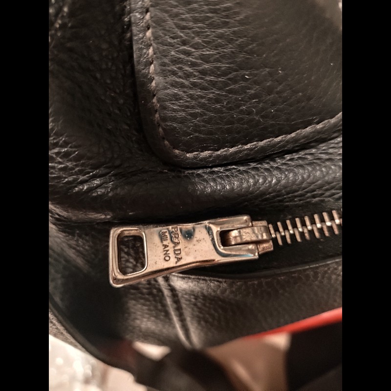 Prada 黑色荔枝紋真皮兩用托特包｜手提肩背皆可｜大容量通勤包-19