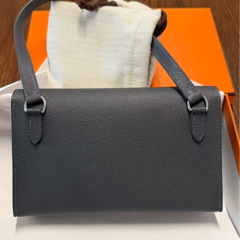 Hermes snap wallet 石板灰 銀扣 K刻  長盒子 男女適用-4