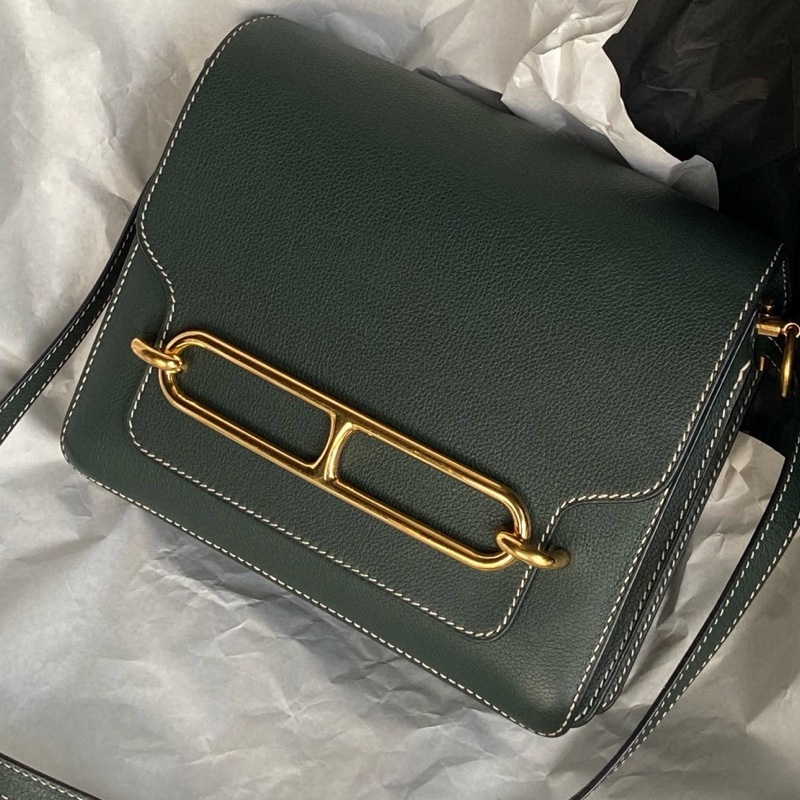 Hermes roulis 23 豬鼻子 英國綠 金扣 A刻  成色超靚-0