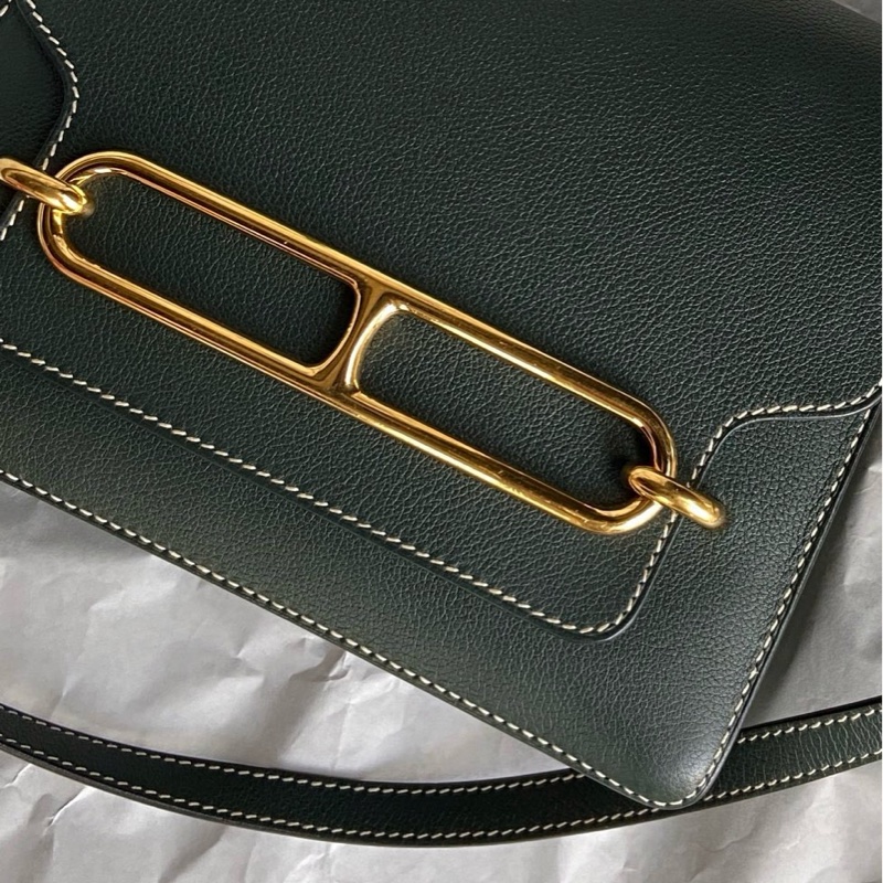 Hermes roulis 23 豬鼻子 英國綠 金扣 A刻  成色超靚-2