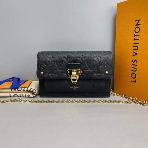 Louis Vuitton 路易威登 Vavin 黑金全皮壓紋WOC 鏈條包