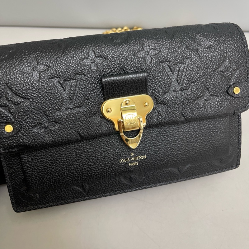 Louis Vuitton 路易威登 Vavin 黑金全皮壓紋WOC 鏈條包-6