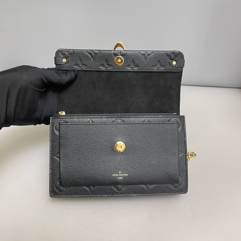 Louis Vuitton 路易威登 Vavin 黑金全皮壓紋WOC 鏈條包-7
