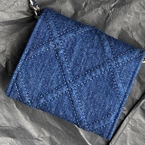 Chanel 19bag牛仔卡包 零錢包 31開  有卡-4
