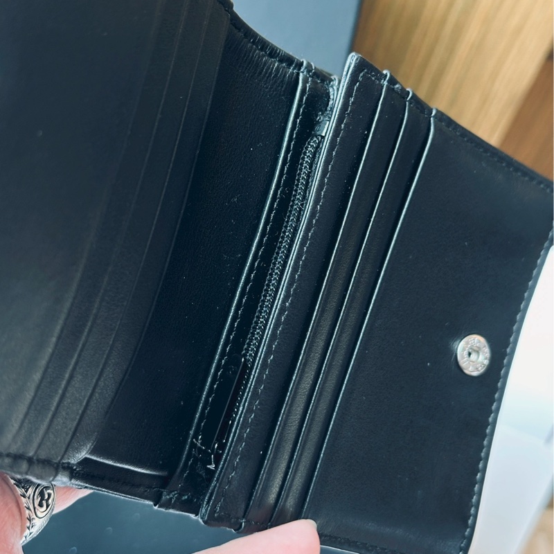 CHANEL香奈兒SO BLACK對折零錢包芯片款🧦全新全配-6