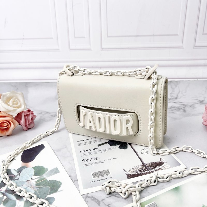 Dior  mini jadior 磨砂扣鏈條包 18×5×11cm 98新配件塵袋-3