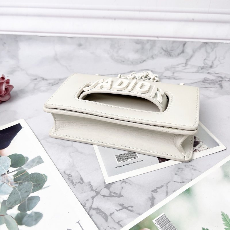 Dior  mini jadior 磨砂扣鏈條包 18×5×11cm 98新配件塵袋-6