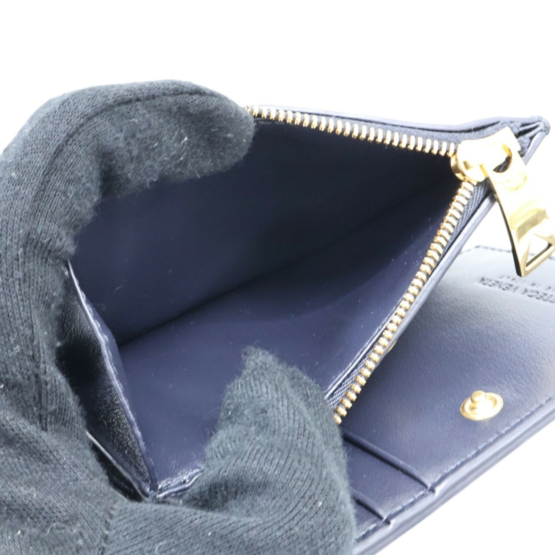 黑色 編織羊皮 Bi-Fold 兩折 短夾【BOTTEGA VENETA BV 寶緹嘉】 742330-4