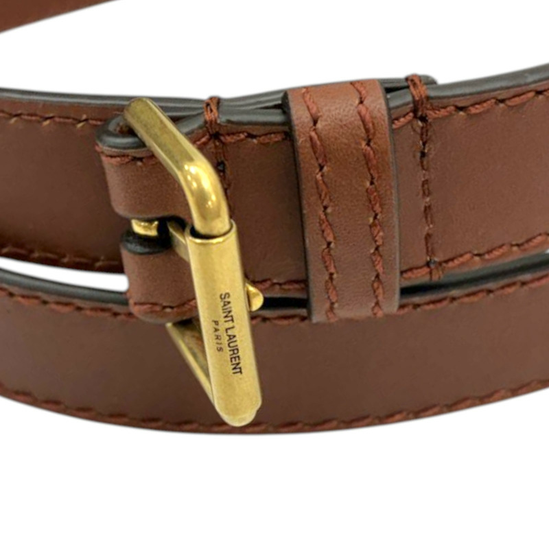 棕色 PVC塗層帆布 牛皮 Monogramme 相機包【SAINT LAURENT 聖羅蘭】 669957-7