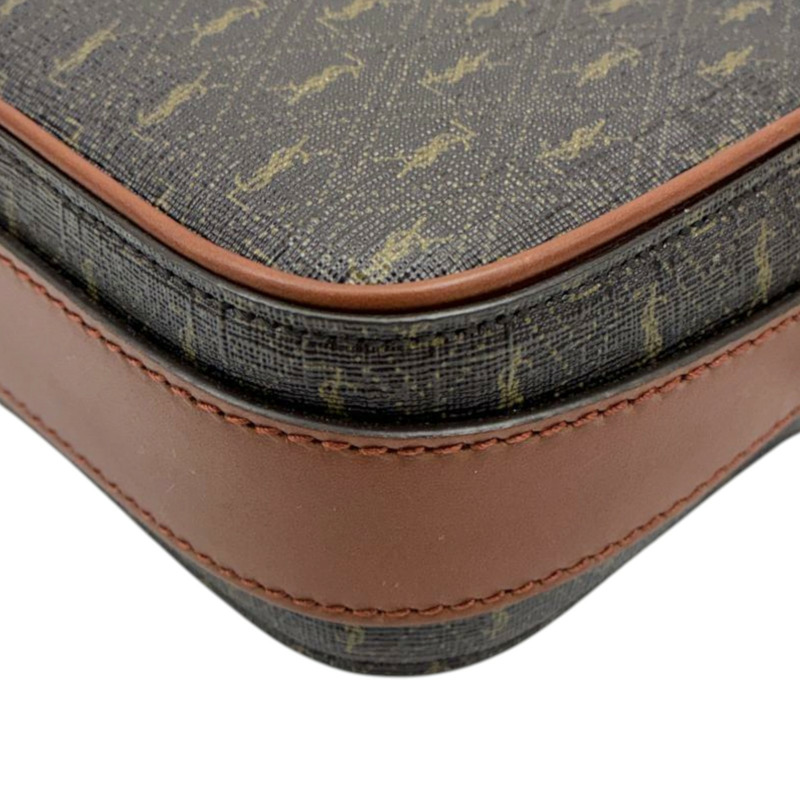 棕色 PVC塗層帆布 牛皮 Monogramme 相機包【SAINT LAURENT 聖羅蘭】 669957-10