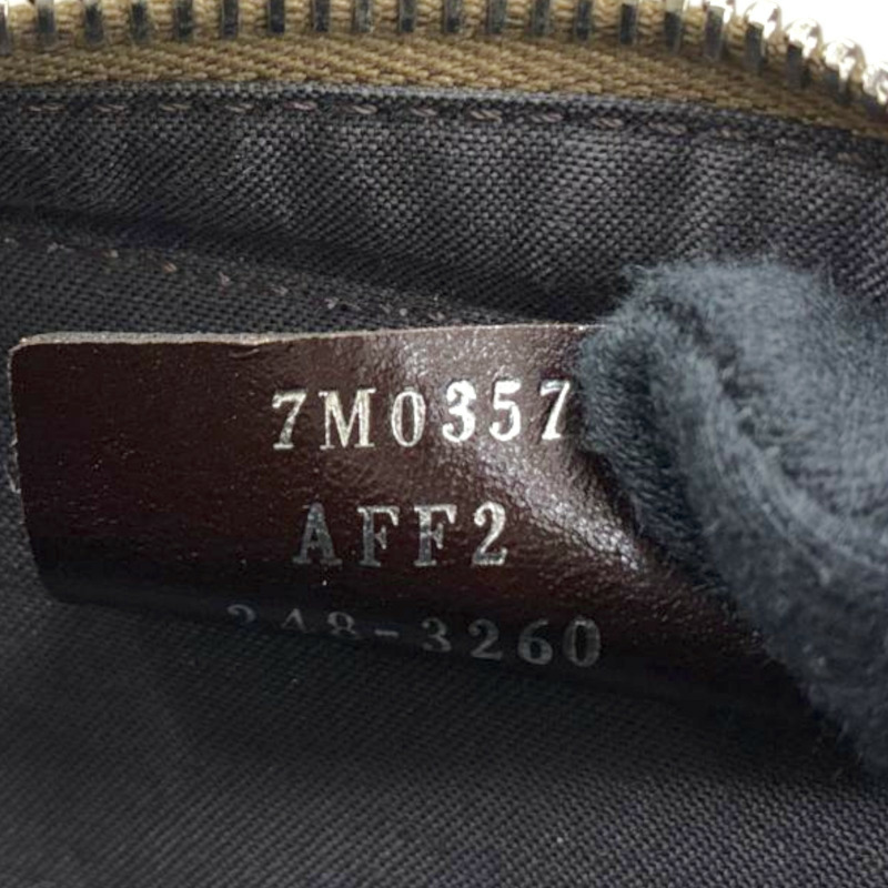 棕色 PVC塗層帆布 牛皮 方形 FF 相機包 肩背包【FENDI 芬迪】 7M0357-5