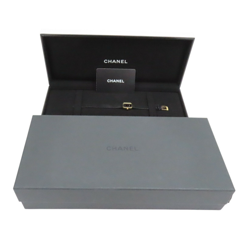 黑色錶盤 18K黃金 不鏽鋼 絲絨橡膠錶帶 Premiere Ribbon 腕錶【CHANEL 香奈兒】 H6254-10