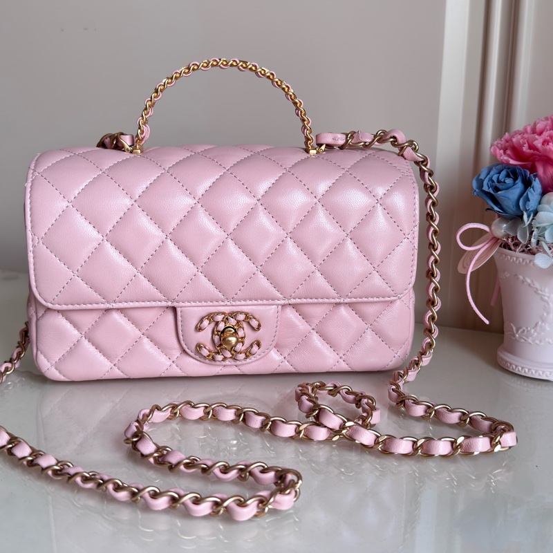 CHANEL Coco Handle 20cm 皮穿鏈肩帶-0