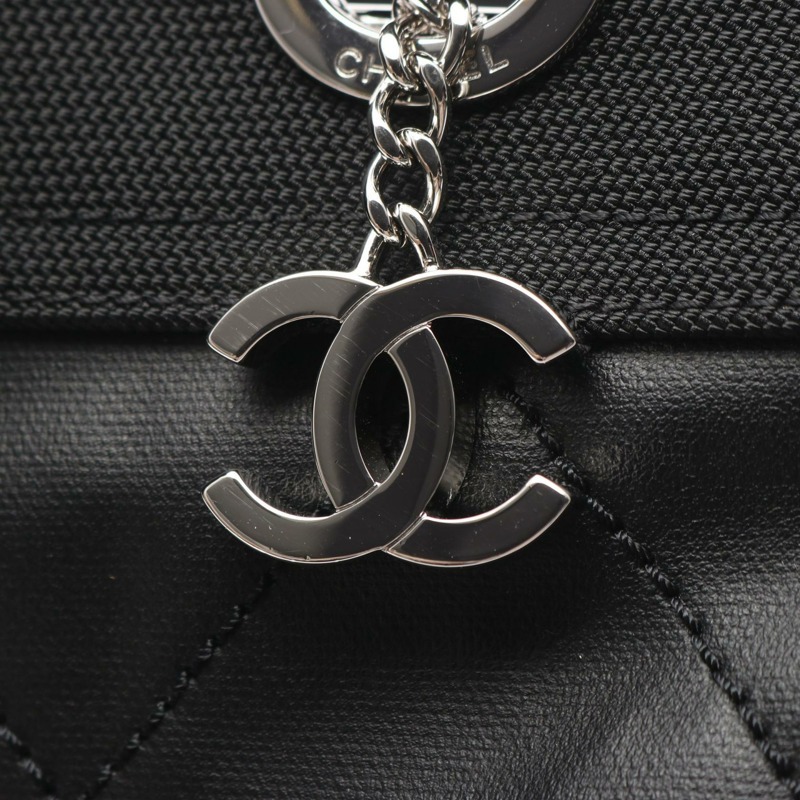 香奈兒 (CHANEL) Paris Biarritz PM 手提單肩包 A34208 帆布皮革 黑色 二手 SHW-6