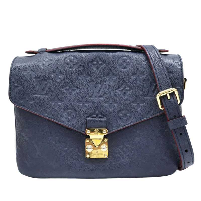 藍色 原花壓紋牛皮 Pochette Metis 兩用包【LOUIS VUITTON LV 路易威登】 M44071-0