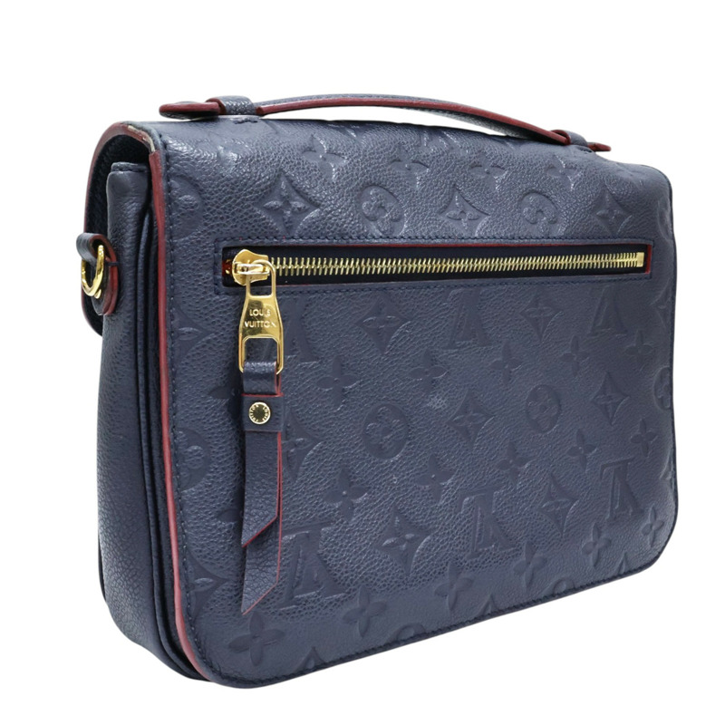藍色 原花壓紋牛皮 Pochette Metis 兩用包【LOUIS VUITTON LV 路易威登】 M44071-1