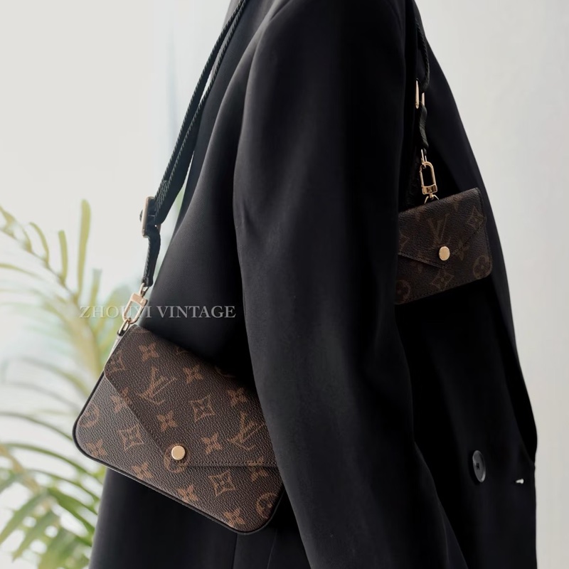 Louis Vuitton • 經典老花三合一 芯片款全配✨-0
