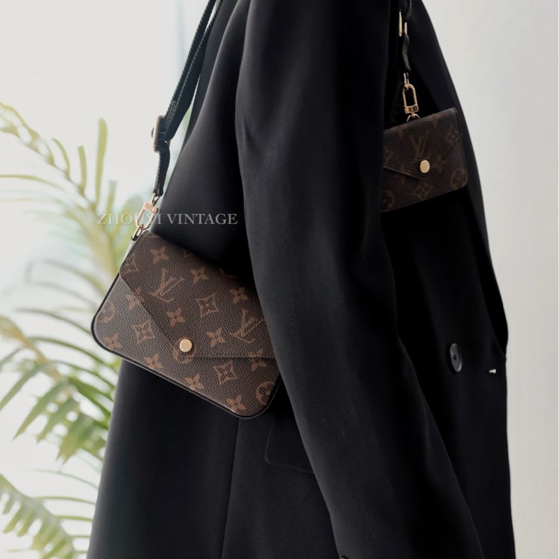 Louis Vuitton • 經典老花三合一 芯片款全配✨-10