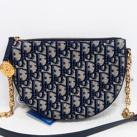 Dior迪奥Callisto半月包 老花配黑色皮革 24年编码 尺寸19*5*14