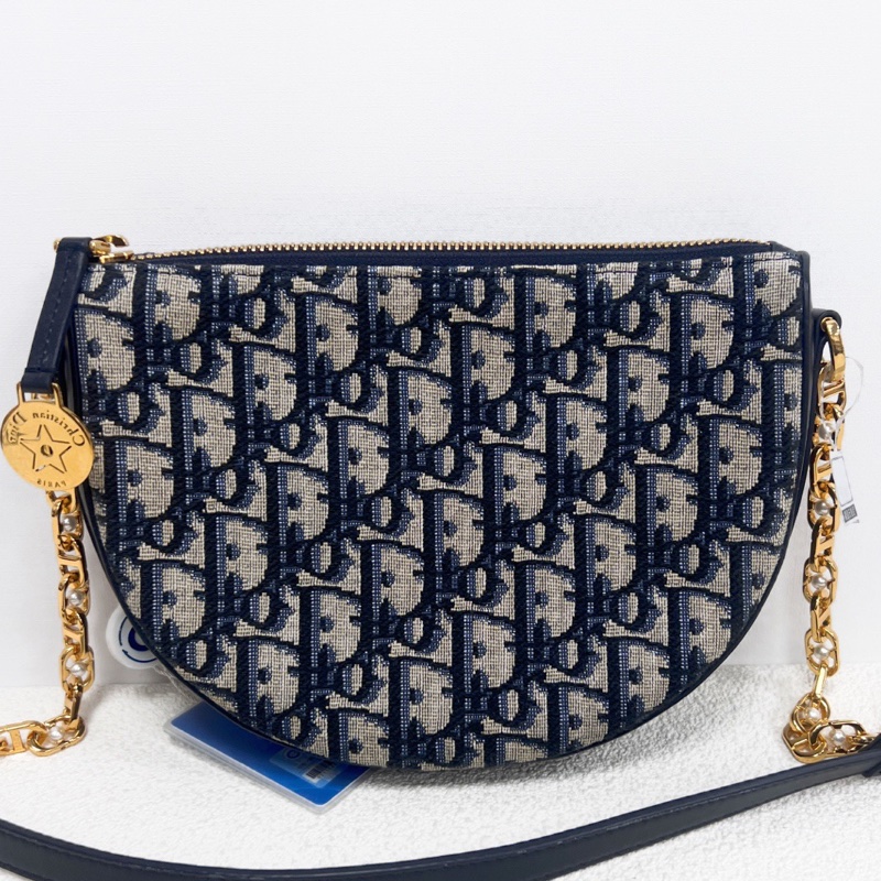 Dior迪奥Callisto半月包 老花配黑色皮革 24年编码 尺寸19*5*14-0