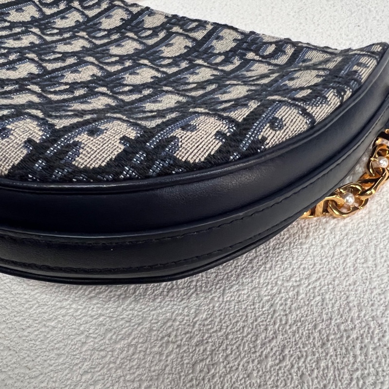 Dior迪奥Callisto半月包 老花配黑色皮革 24年编码 尺寸19*5*14-9