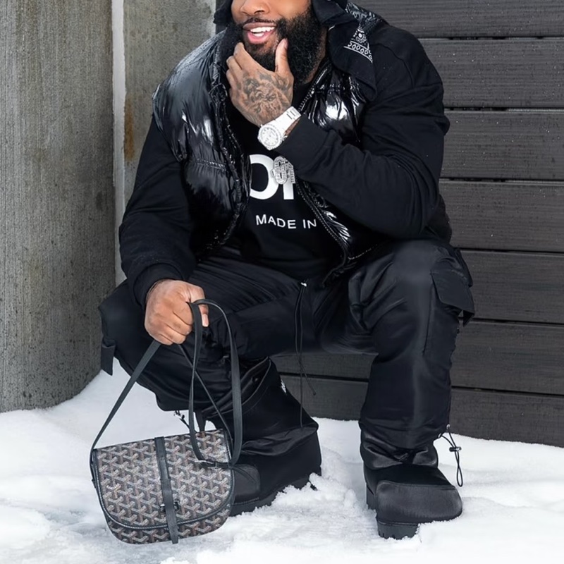 Goyard戈雅Belvedere黑色老花拼皮銀扣郵差包🌚-19