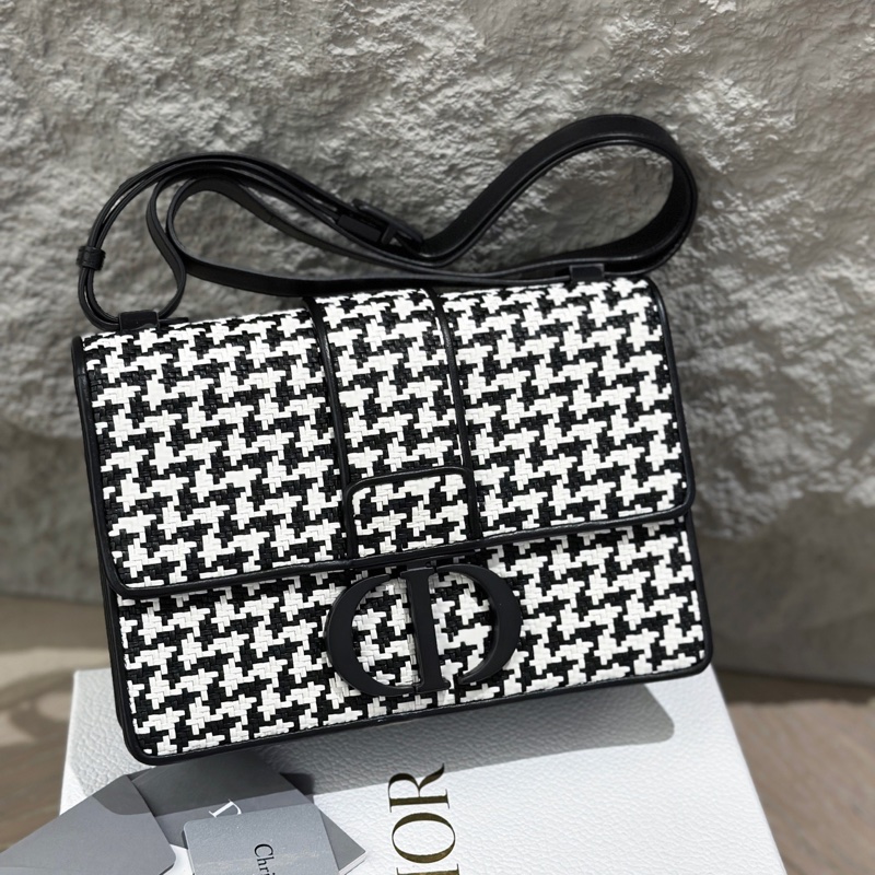Dior • 經典蒙田 Montaigne 30 千島格編織黑釦 附保卡-2
