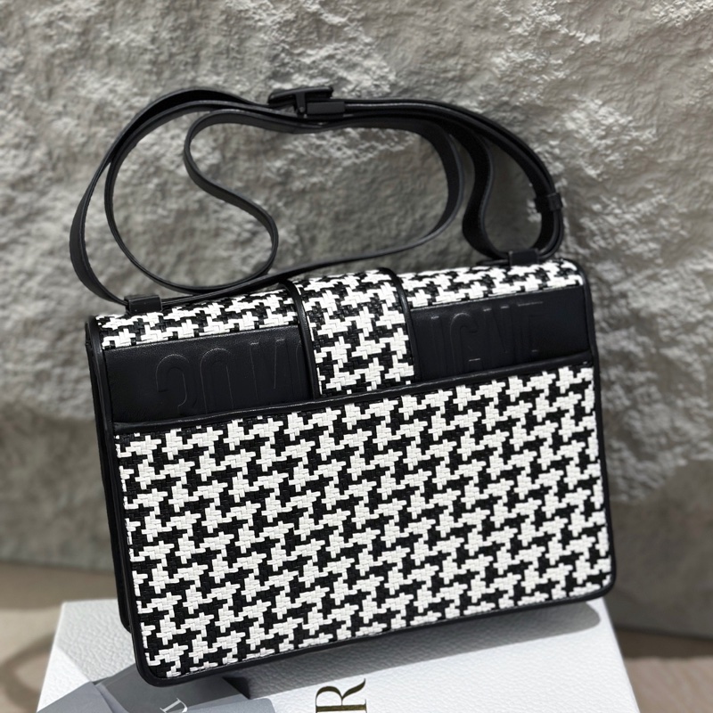 Dior • 經典蒙田 Montaigne 30 千島格編織黑釦 附保卡-3