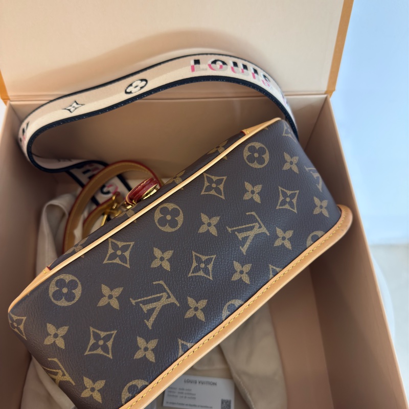 二手Louis Vuitton老花Diane法棍手提側背斜背包M45985-7