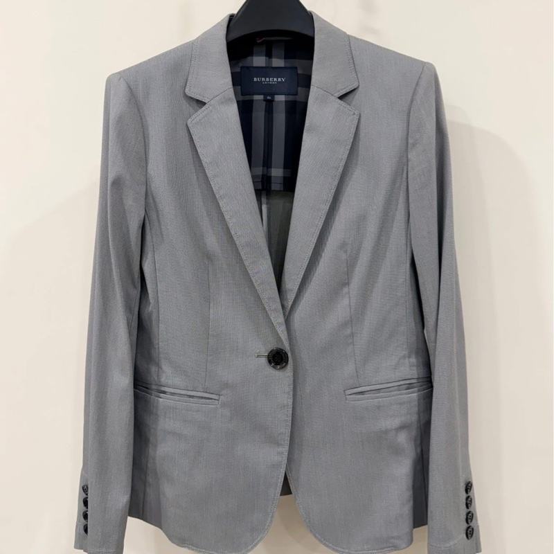 BURBERRY 倫敦 春夏款單扣西裝外套 有彈性-1