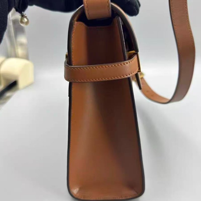 YSL 金棕曼哈頓中號牛皮手提肩背包29*21*8 98新配件塵袋-1