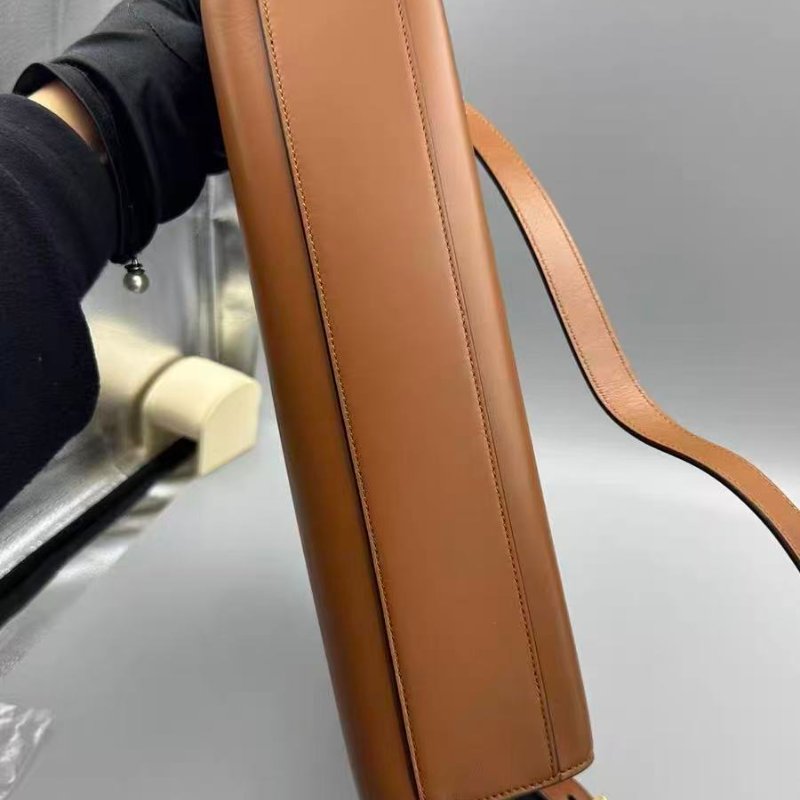 YSL 金棕曼哈頓中號牛皮手提肩背包29*21*8 98新配件塵袋-8