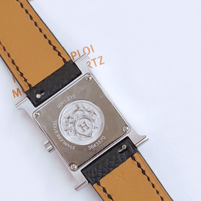 Hermes 愛馬仕 經典Heure H 手錶/腕錶/黑銀款/25mm/全新閒置美品-7