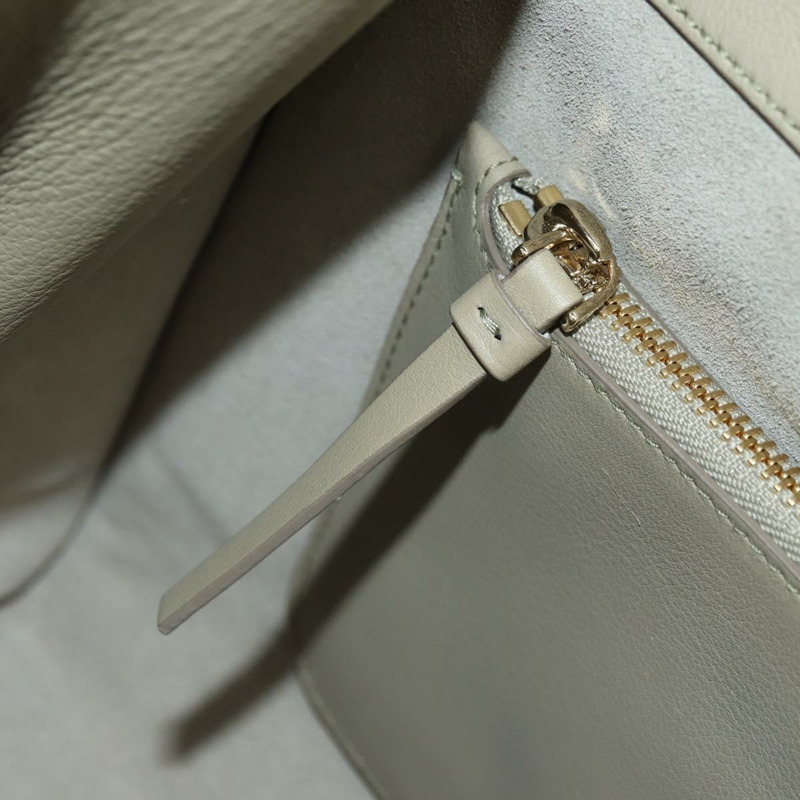 【日本直送】Salvatore Ferragamo Gancini Jet Set 手提包，皮革材質，卡其色/金色，正品，貨號 175123V-24