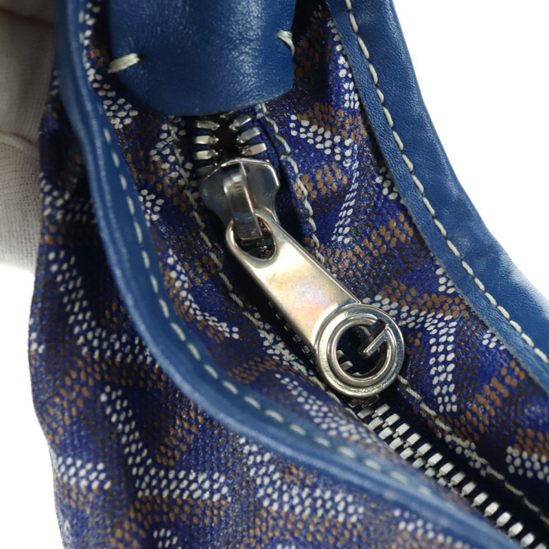 【日本直送】GOYARD 人字紋 Figge 單肩包 PVC 藍 正品 171503SAV-8