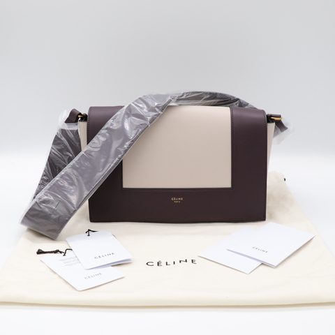 Celine Frame 撞色 小牛皮肩背包