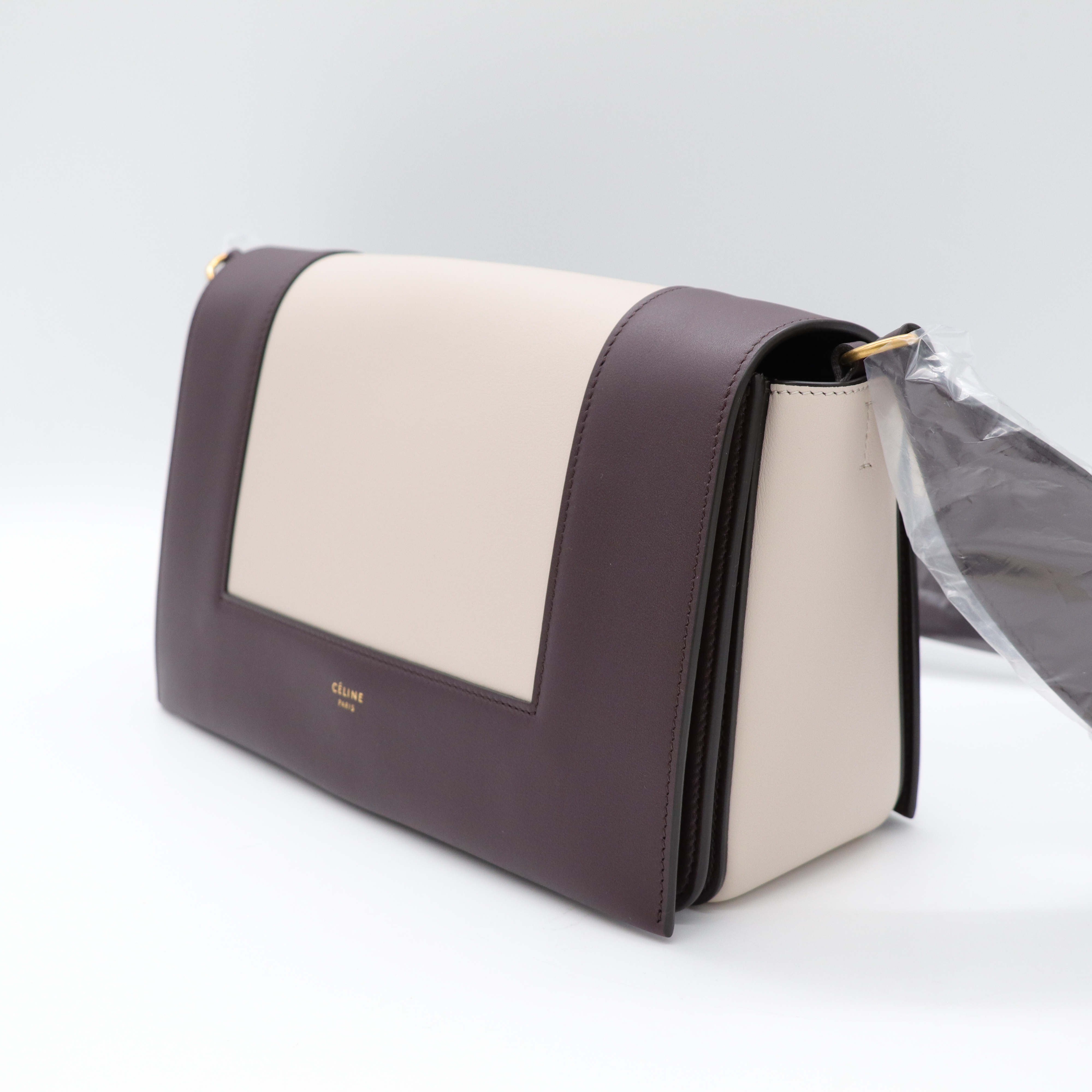Celine Frame 撞色 小牛皮肩背包-3