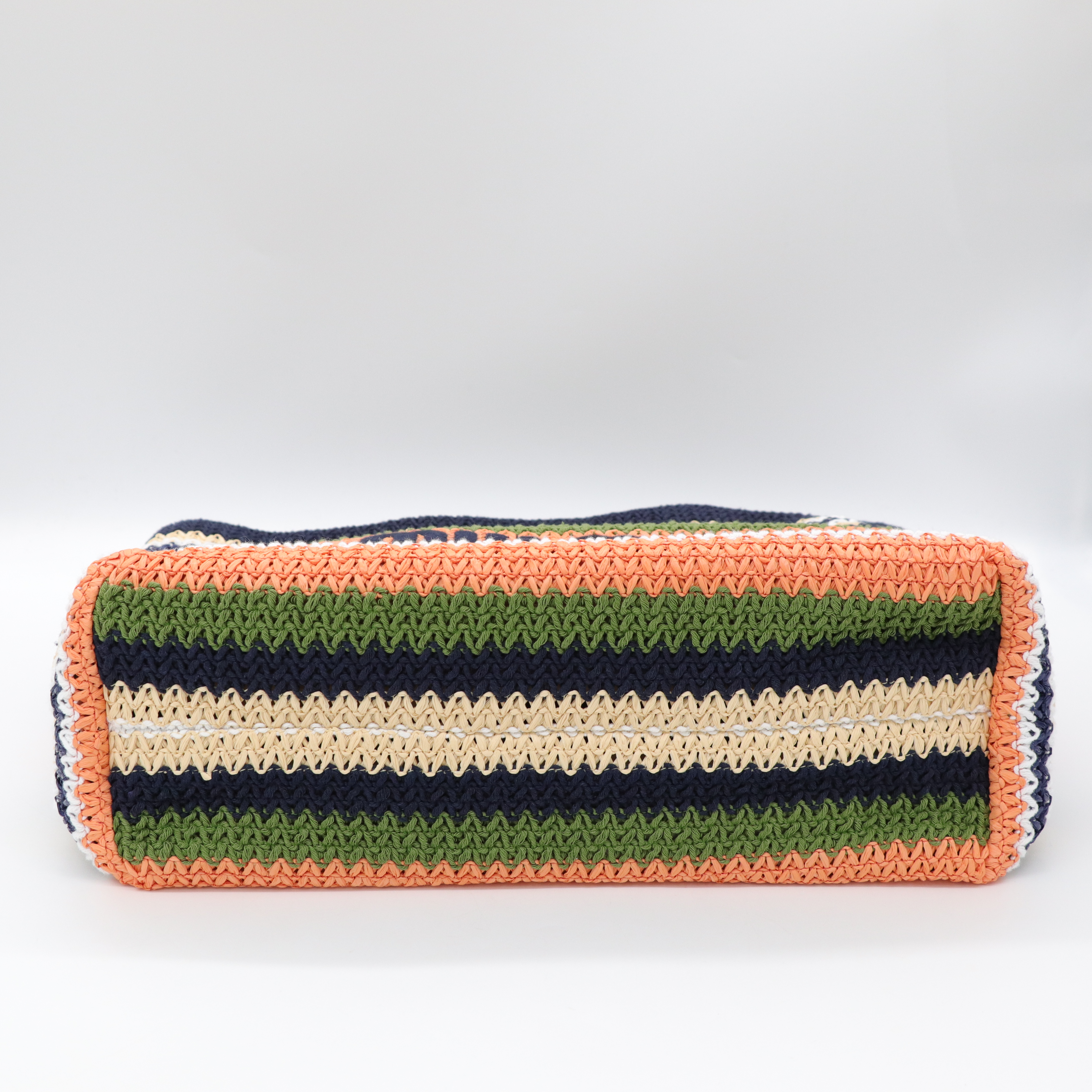 MiuMiu Tessuto 撞色 草編包-5