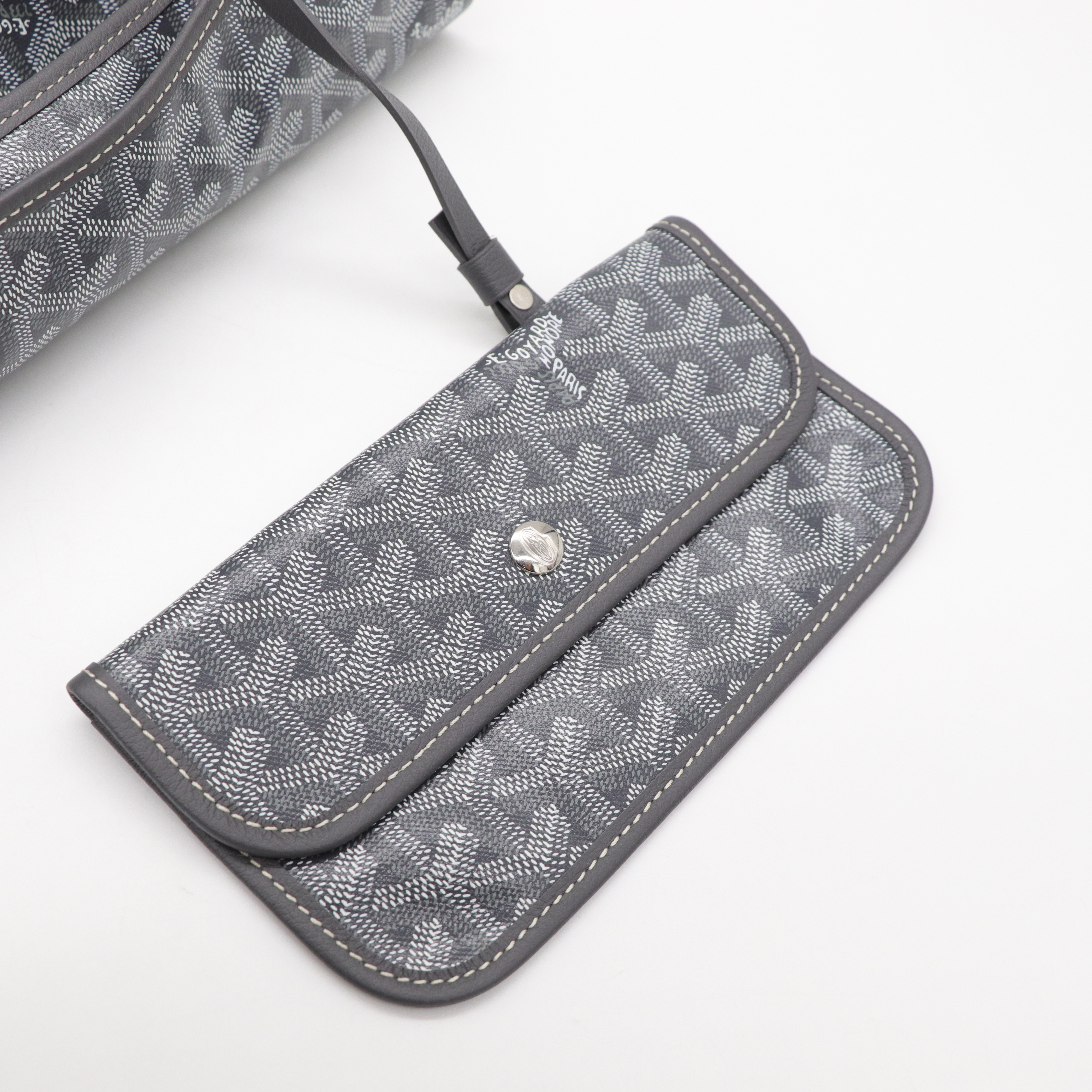 Goyard 戈雅 Bohème Hobo 灰色 帆布 肩背包-8