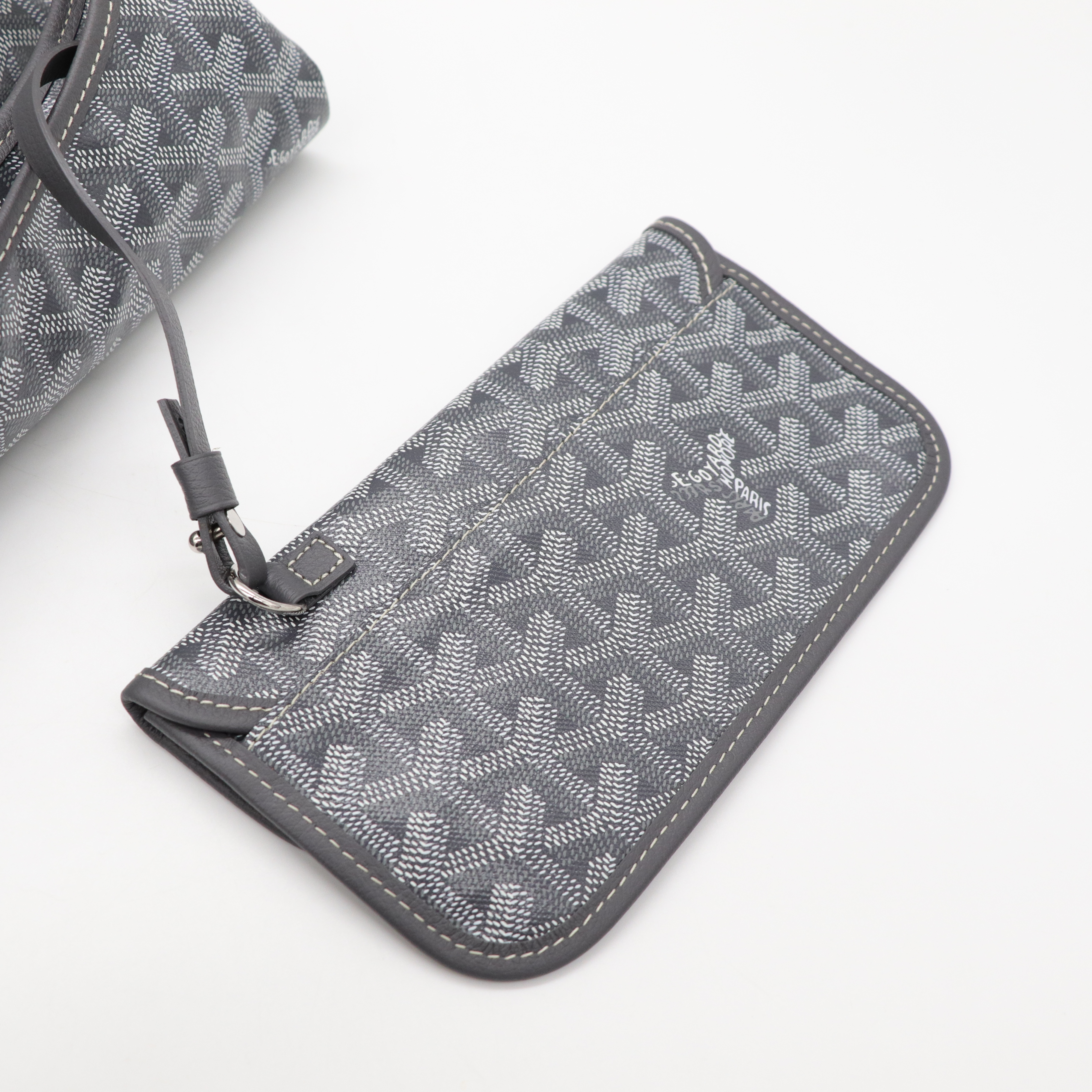 Goyard 戈雅 Bohème Hobo 灰色 帆布 肩背包-9