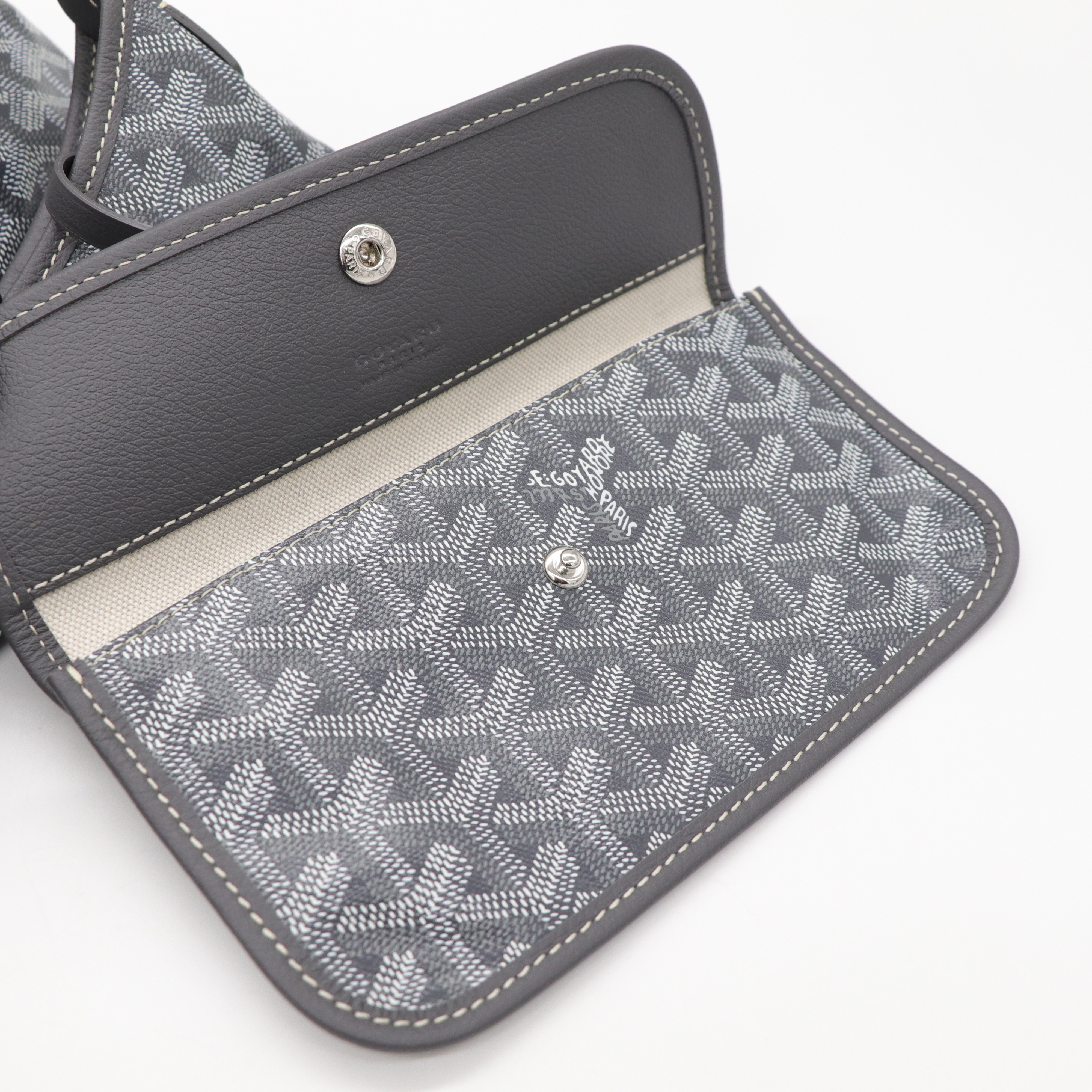 Goyard 戈雅 Bohème Hobo 灰色 帆布 肩背包-10