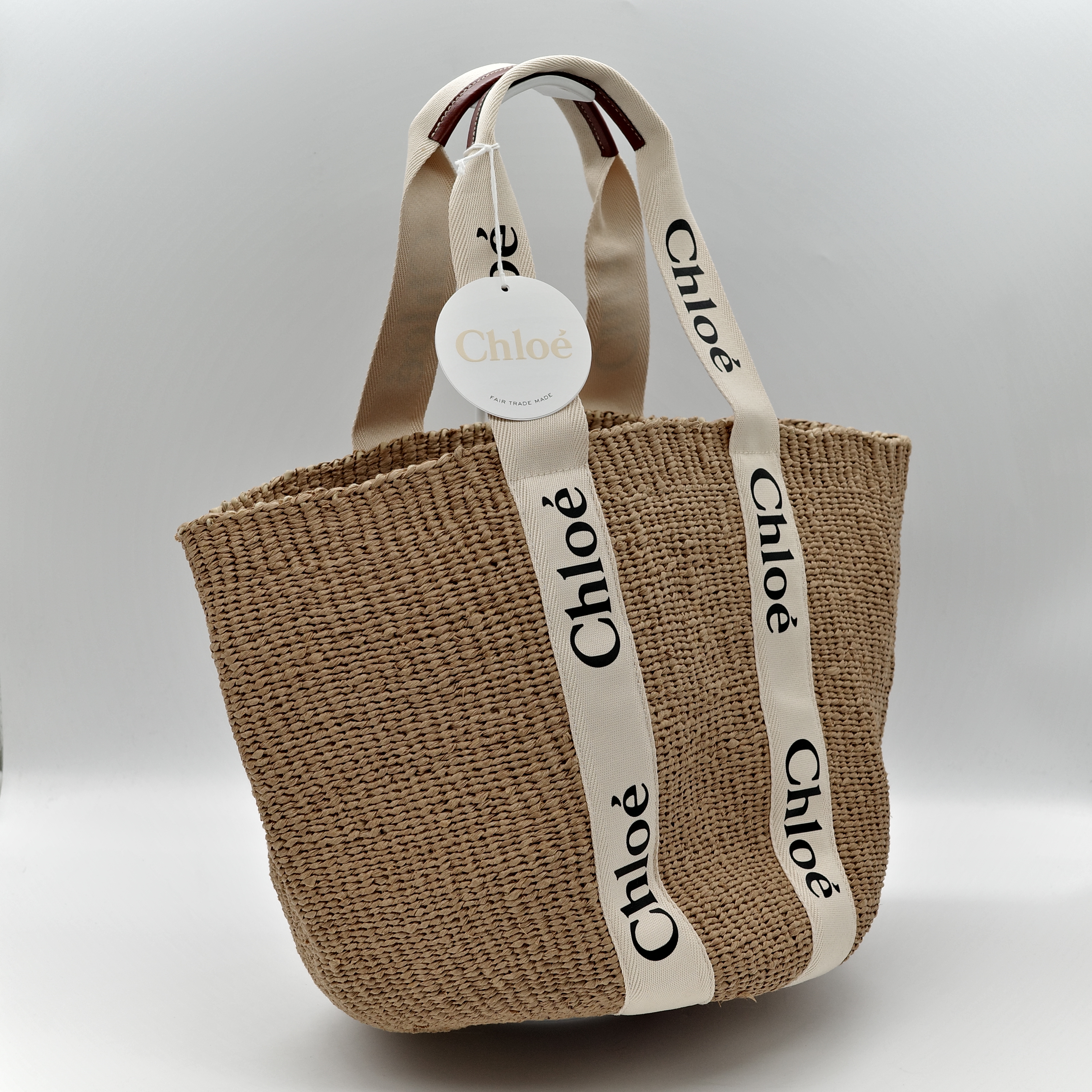 Chloé 蔻伊 Woody 大號 米白 草編包-2