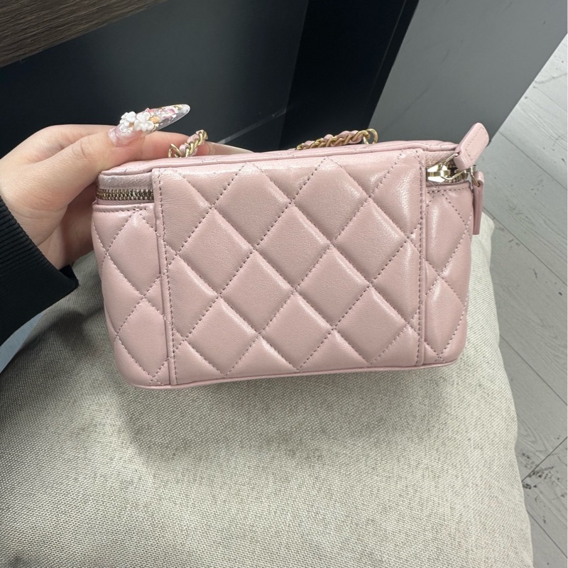 Chanel香奈兒 粉色金球長盒子 芯片款 97新-3