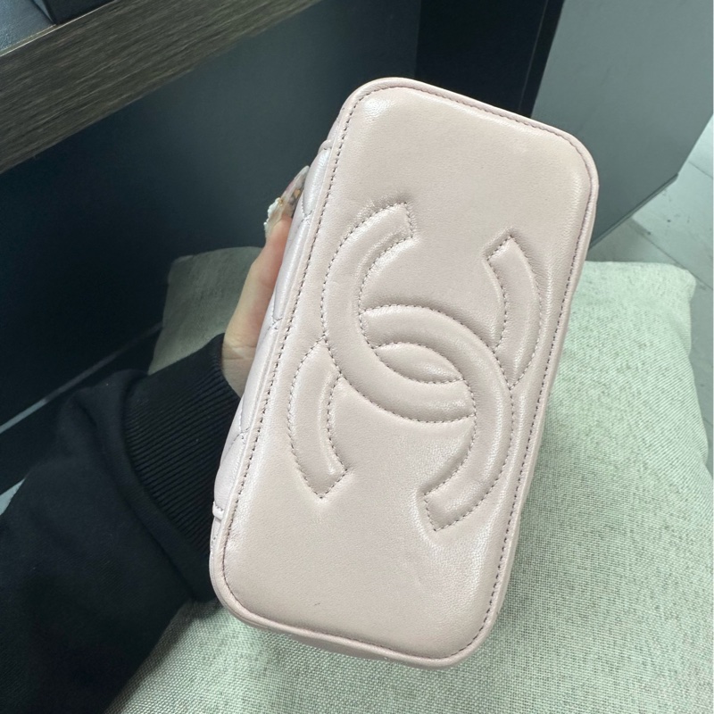 Chanel香奈兒 粉色金球長盒子 芯片款 97新-5