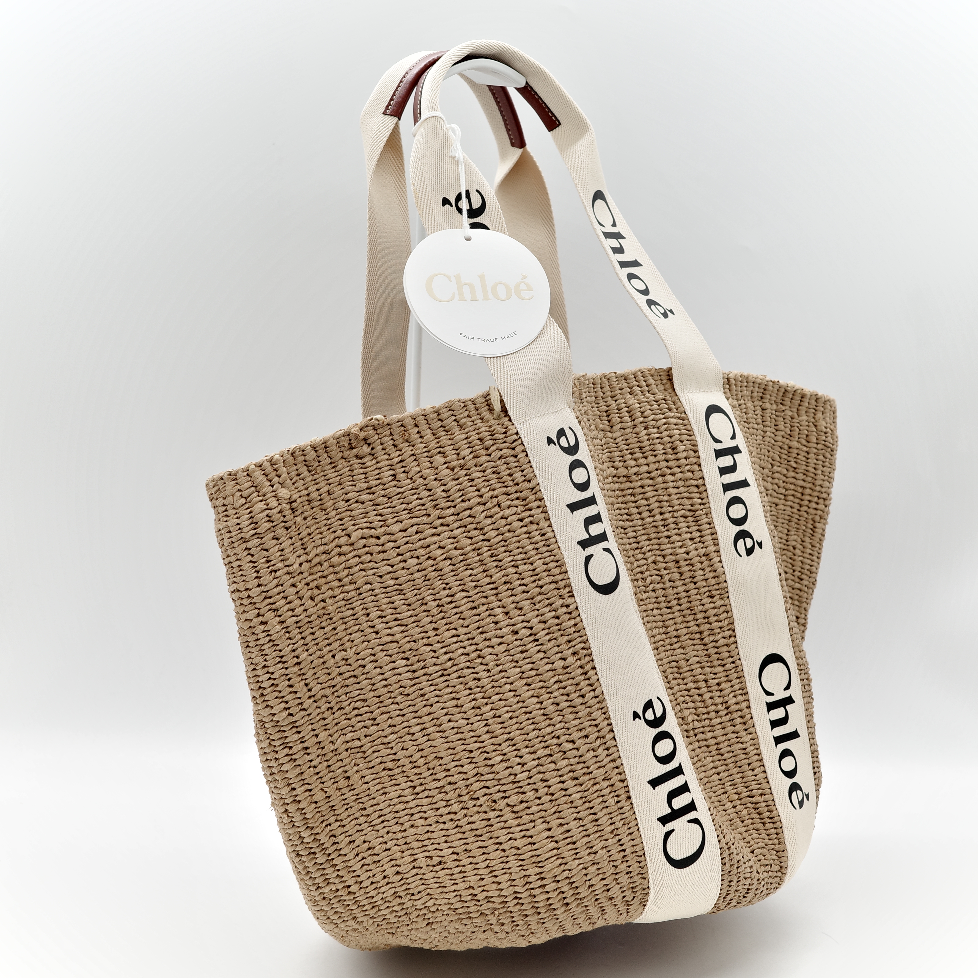 Chloé 蔻伊 Woody 大號 米白 草編包-2