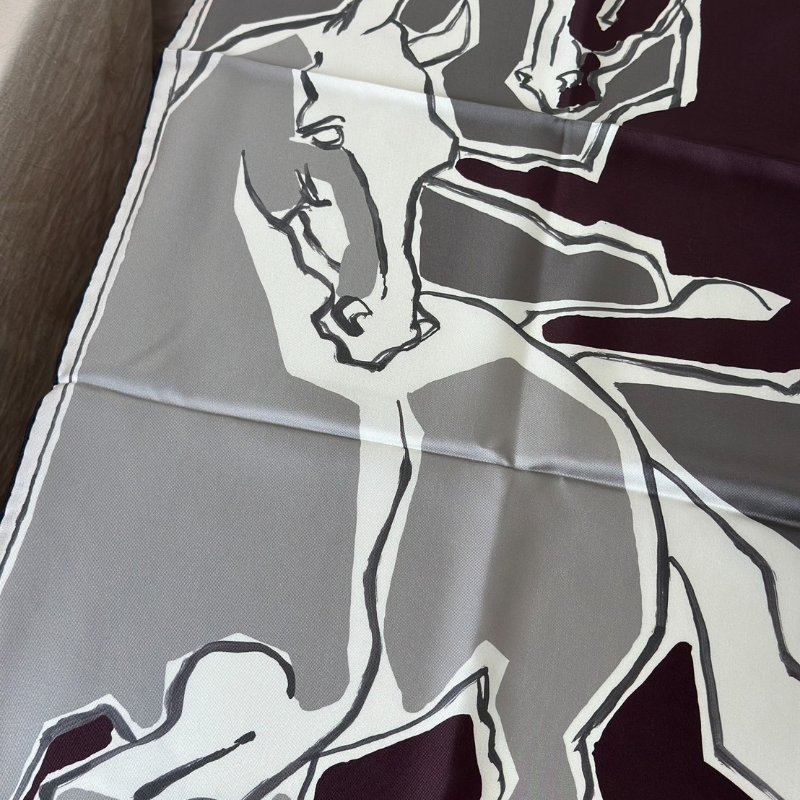 HERMES La Danse Des Chevaux 駿馬之舞絲巾 90 - 藍-3